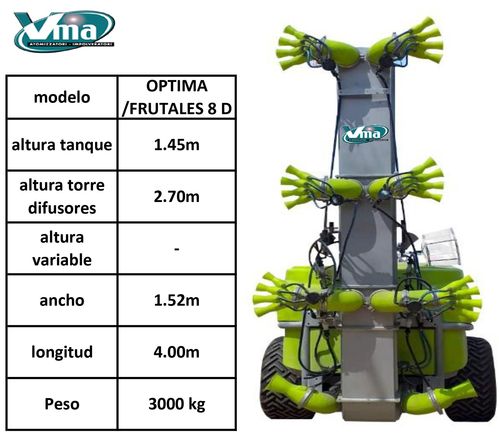 VMA   Nebulizadora Optima Frutales 2000 Lt 08 Difusores 03